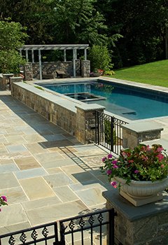 Custom Pergola and Contemporary Swimming Pool in Lawndale